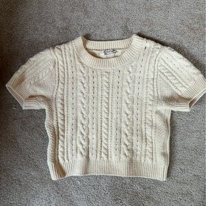 Free people cream sweater tee